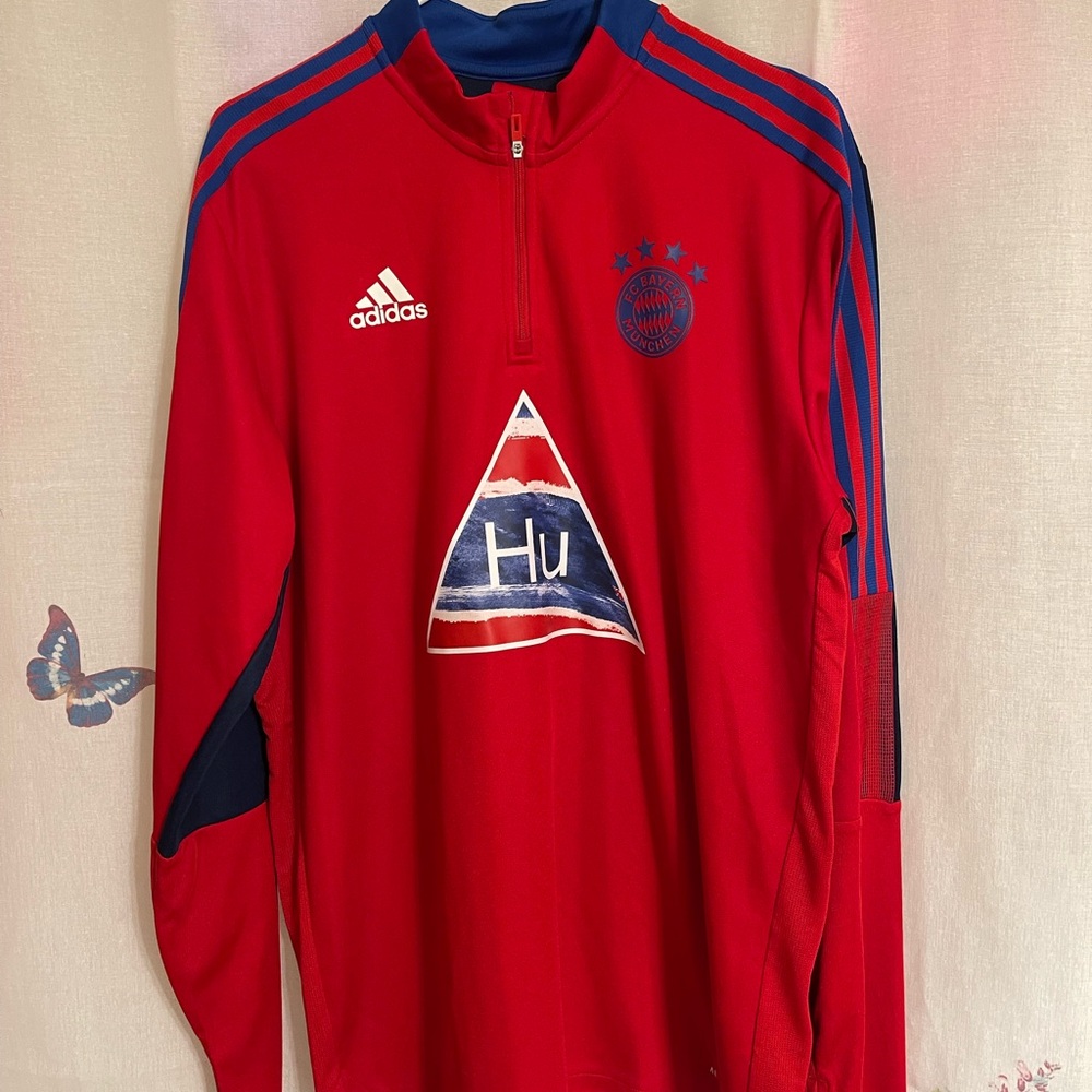 Adidas Red and Blue Bayern Munich Sweatshirt